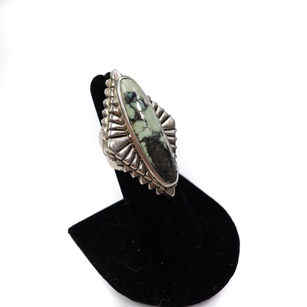 King Baby Studio Turquoise Concho Ring USA .925 Size 6
